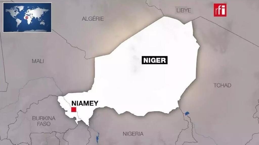 RFI archive Carte pays Afrique - Niger et sa capitale Niamey. (format adapté : 1920 x 1080)