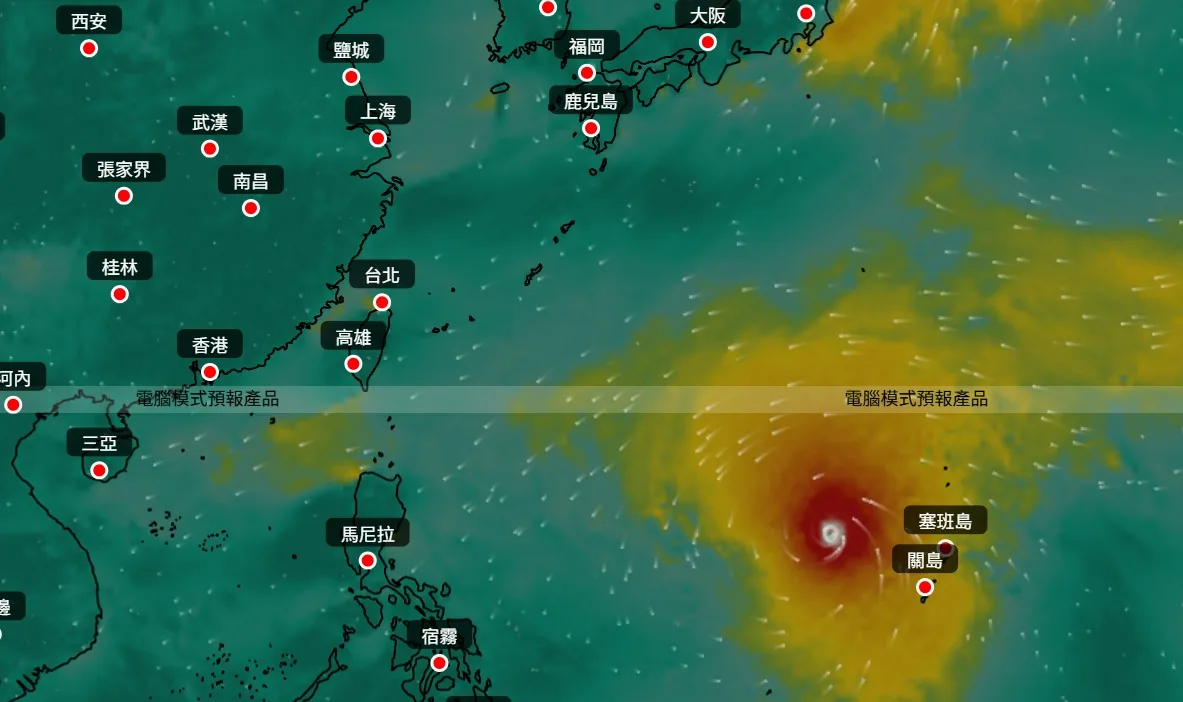 台风蔷琵今日生成 预测90度大转弯袭日本 专家警告升级强台风 2 ECMWF預測,關島東南面有熱帶氣旋形成,往西北方向移動逼近台灣,但10月22日至10月23日會90度大轉彎,往東北方向移動吹襲日本,10月23日至10月24日在日本東京附近掠過。(ECMWF)