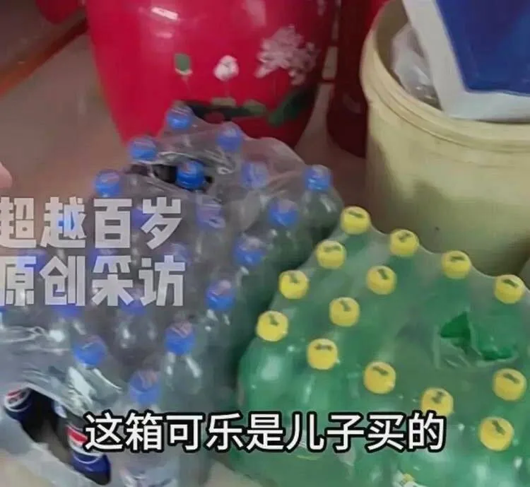 101歲老人可樂雪碧整箱囤著喝，梭子蟹能吃光一整盤，每天坐按摩椅疏通經絡，凌晨4點醒晚8點睡。(取材自望潮客戶端)