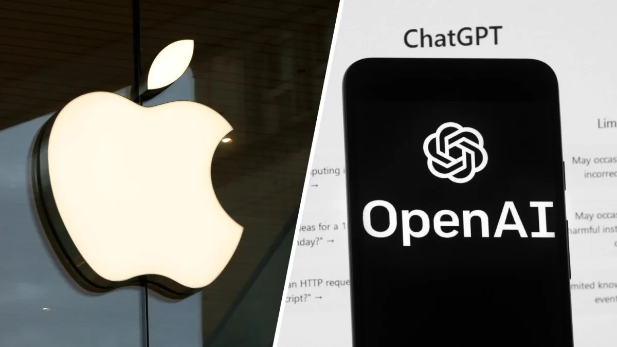 苹果和OpenAI的标志（资料照片）