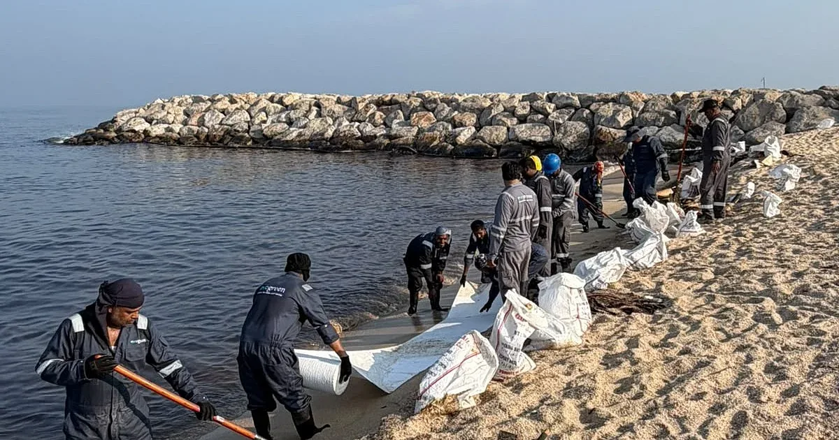 海滩上的清洁人员（资料图片）