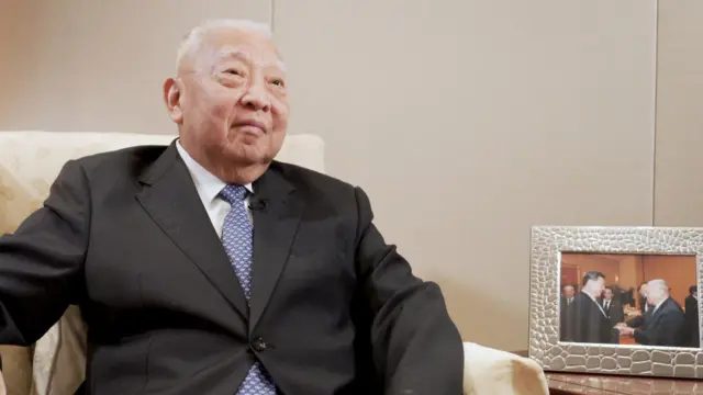 董建华发表录影讲话（团结香港基金2021年8月3日提供图片）