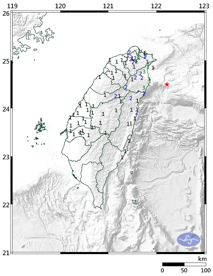 东部海域规模5.2地震!震央附近曾发生规模7.0地震 气象署:3天内留意余震 1 20260815-第055號顯著有感地震報告。(取自中央氣象署網站)