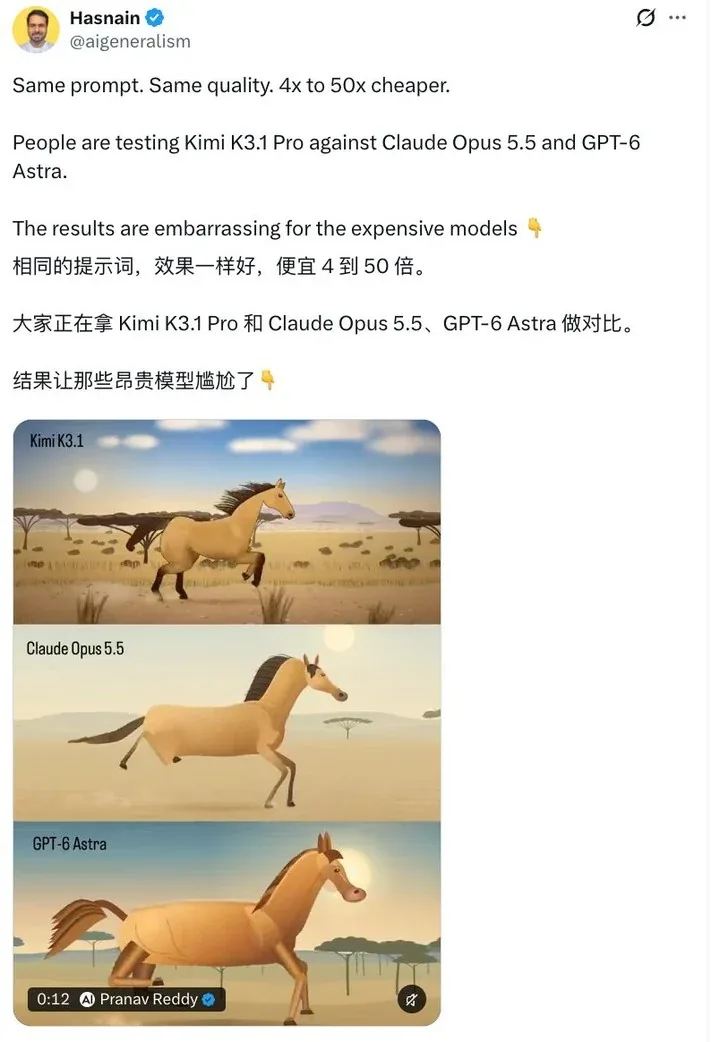 Kimi K3.1 Pro上线 智能指数跃升全球第四 开源第一 19 Image