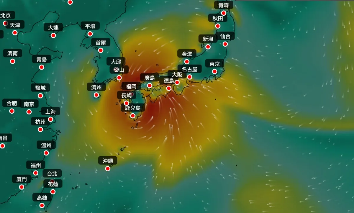台风蔷琵今日生成 预测90度大转弯袭日本 专家警告升级强台风 12 盤古最新颱風路徑預測。(天氣模式盤古)