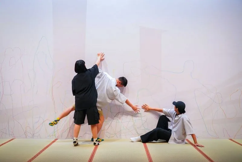 「台灣光譜」展覽8日起將在台南國家美術館登場，其中「島的模樣」展區包含藝術家賈茜茹作品「寫生，島的姿態」，將邀請觀者以身體、線條與色彩共同參與創作。（文化部提供）中央社記者王寶兒傳真　115年10月5日