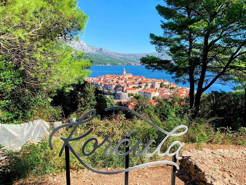 Korčula鳥瞰。(圖皆為作者提供)