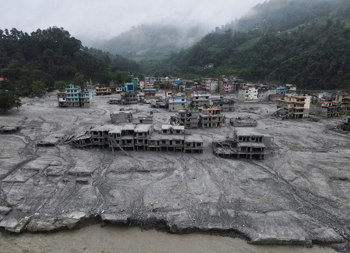 尼泊爾2026年8月26日發生泥石流，重創當地（Reuters）