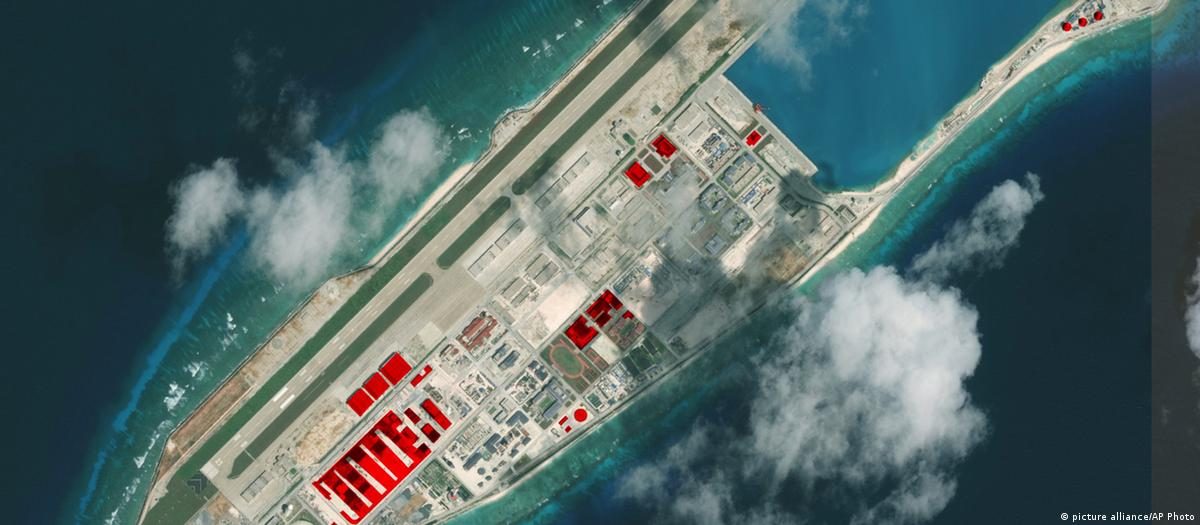 西沙羚羊礁建跑道 预计2027年完工扩军南海 1 永暑礁卫星图片