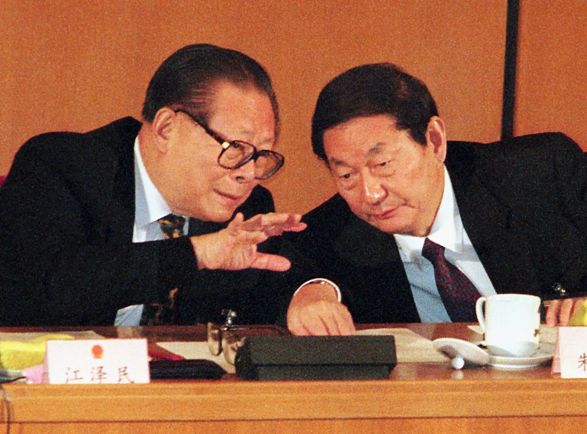 江澤民與朱鎔基（AP）