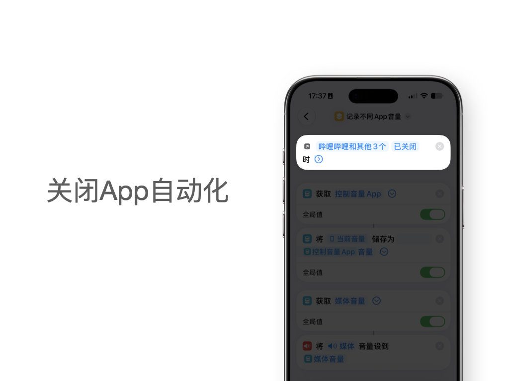 使用快捷指令实现 iPhone 不同 App 独立音量控制 6 6f376452209744d14e4665eb26dd9f0d56b2ea51ec34f804172dcc64ac3cedd1 article