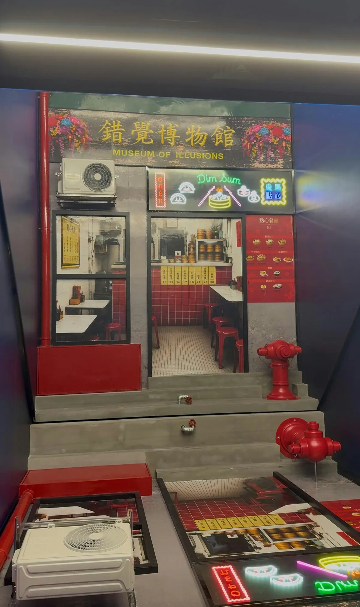 香港獨家展區懷舊港式茶樓。（蘇琬淇攝）