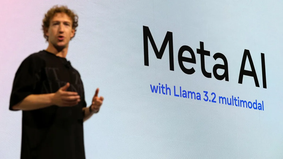 2024年9月25日,扎克伯格在Meta总部举行的Meta Connect年度活动上讲话(资料照片)