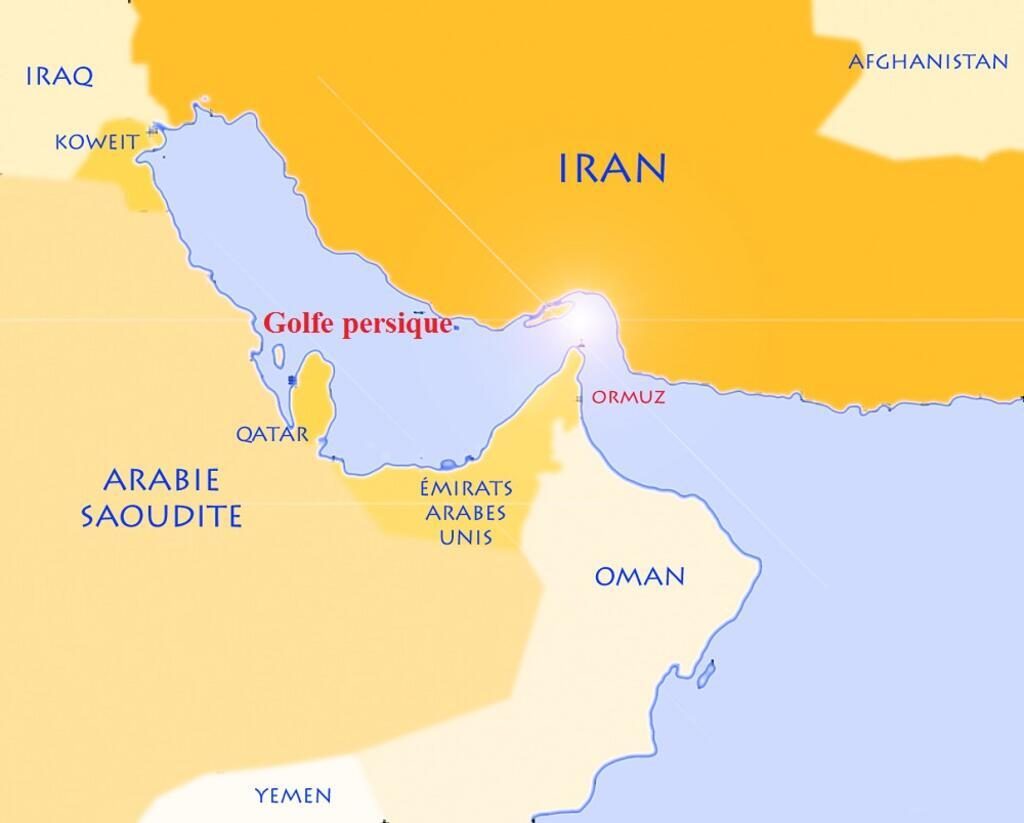 存档地图：海湾地区
RFI Carte / Le golfe Persique.