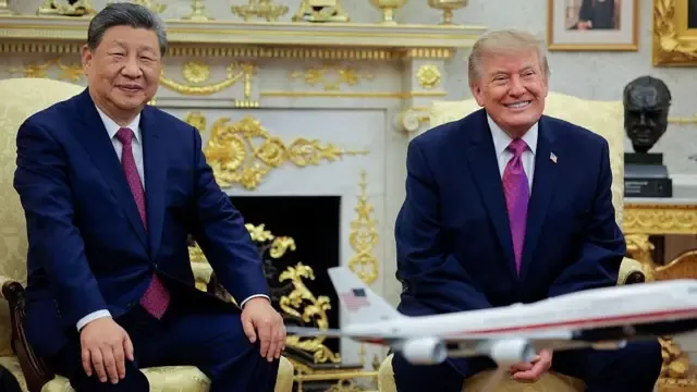美国总统川普与中国国家主席习近平在华府白宫椭圆形办公室内会面（24/9/2026）