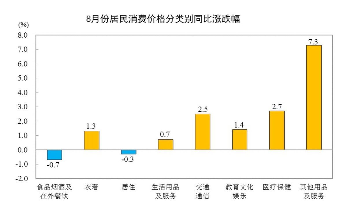 国家统计局:2026年8月份居民消费价格同比上涨0.8% 1 a1068966856dddba303b659a0d20bfa5585acd4753e6743d86026151edcc2531 article