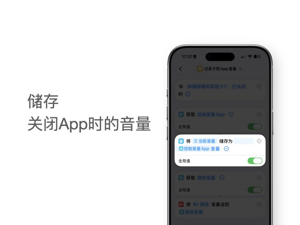 使用快捷指令实现 iPhone 不同 App 独立音量控制 8 a315d768e737906236432a8afa44e4b6e536a4d6b88d1ba37df004a52b70dd64 article