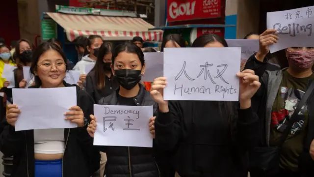 2022年，藏人声援中国反“零新冠”运动
