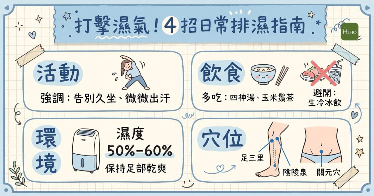 下雨天就生病、全身酸痛?中西医解析「气象病」5 大常见症状与排湿解方 2 打擊濕氣!台灣人專屬的 4 招排濕指南