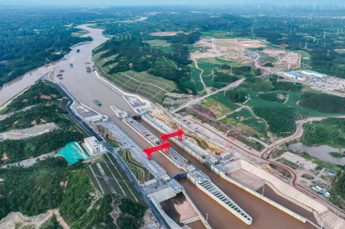 2026年8月19日拍攝的平陸運河青年樞紐及周邊地貌。新華社