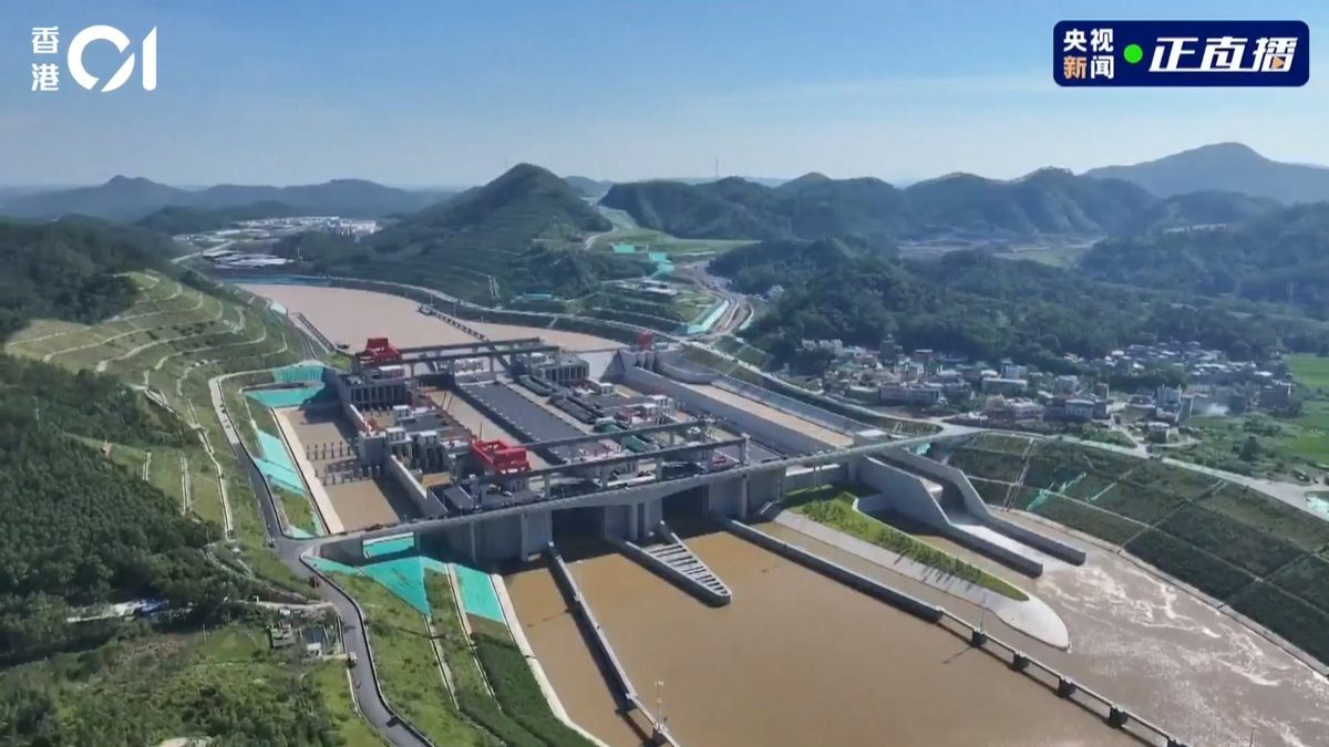 9月16日，平陸運河全線通航。（01直播截圖）