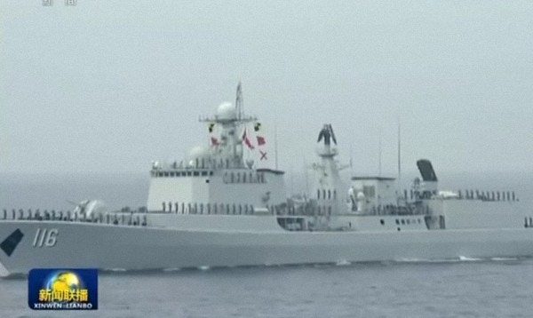 051C型導彈驅逐艦。（央視新聞截圖）
