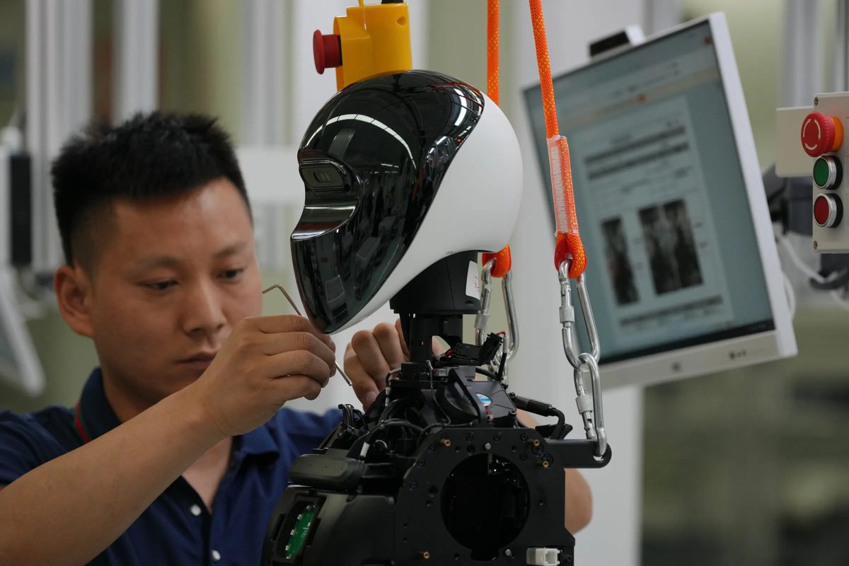 2026年5月29日，北京市郊的領益智造（LY iTech）「具身人工智慧」超級工廠。（美聯社）