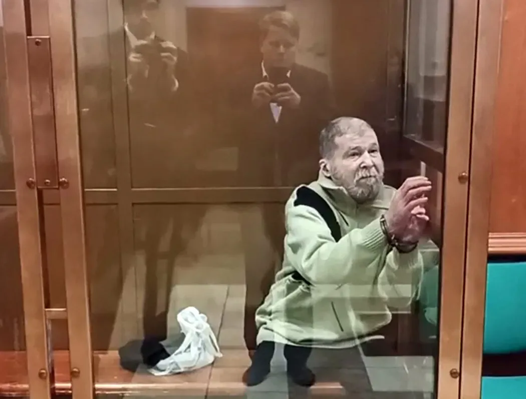 莫斯科市法院新闻处发布的视频截图，显示史蒂芬·哈伯德于2024年在俄罗斯首都出席听证会。
