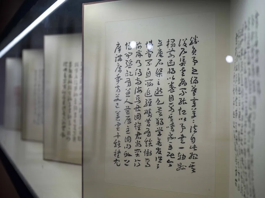 现场|“近代章草第一人”王蘧常 逾百件作品手稿复旦展出 18 cfc22872a352fb5ba066a592371c9120f6f08e2b51b447acac6d6d076a5a32af article