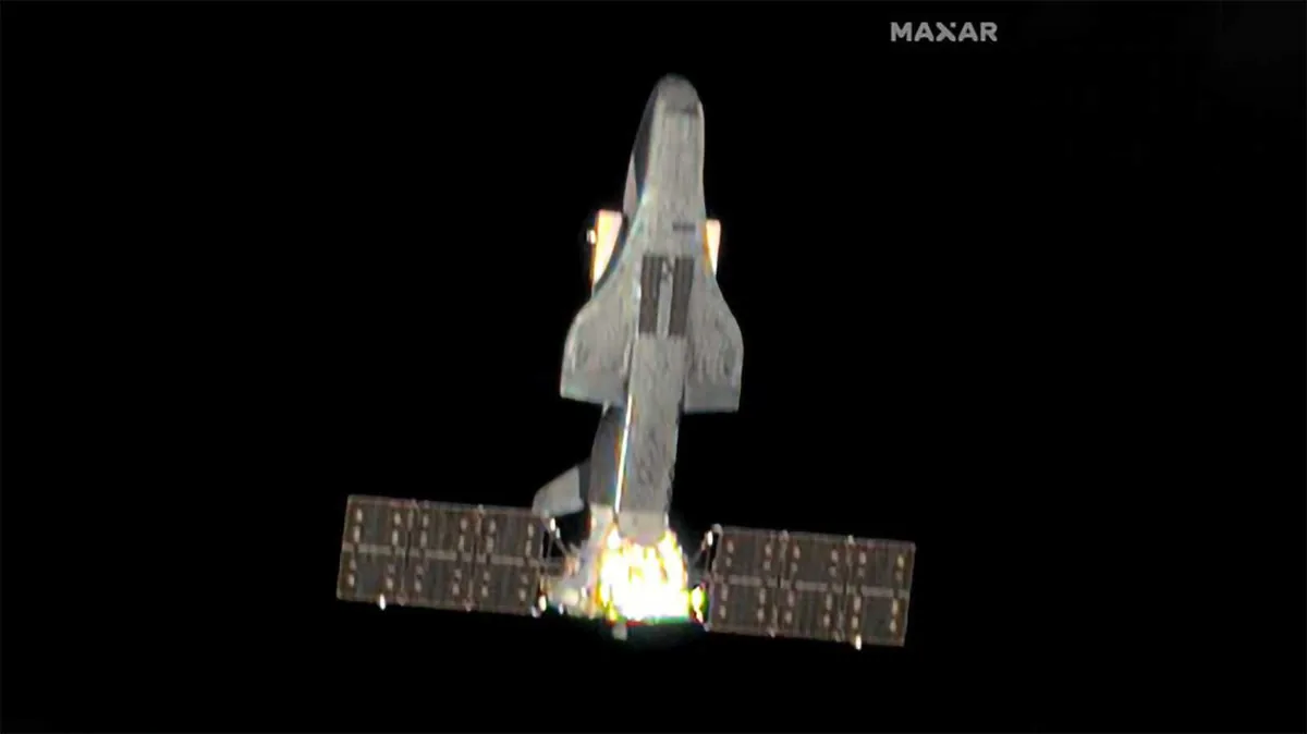 2024年Maxar卫星拍摄的中国可重复使用太空飞机（资料照片）