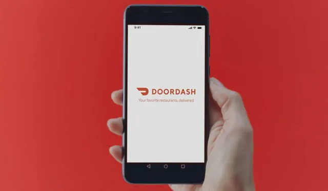 手机显示DoorDash应用标志（资料照片）