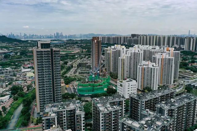 2026年8月5日：香港洪水桥新市镇兴建工地的空拍图