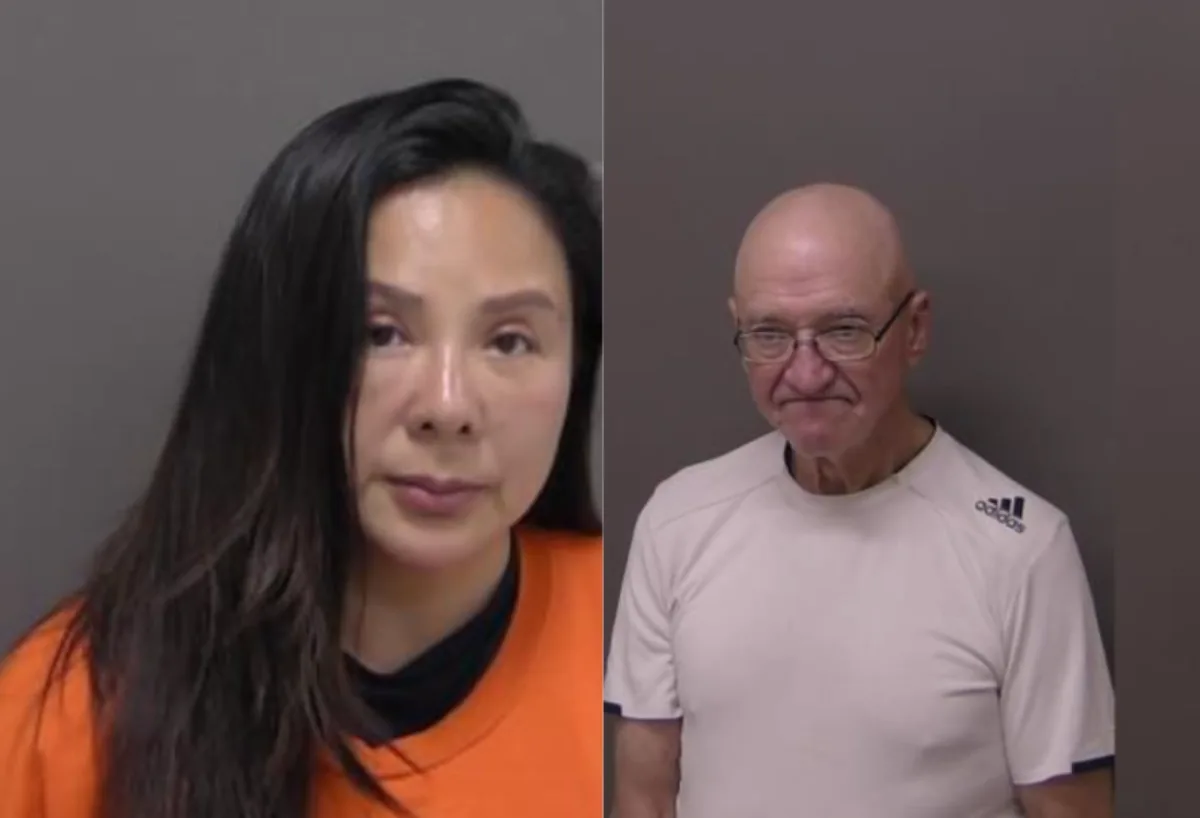 本案被告邱婉婷与萨特朗的照片（卡斯县监狱提供）。