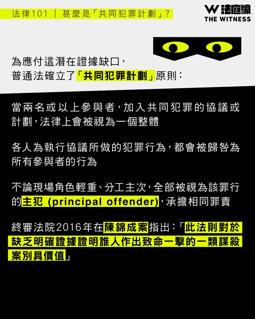 蔡天凤疑遭杀害碎尸案 控方称「究竟是谁杀了她并不重要」 2 法律101|甚麼是「共同犯罪計劃」?