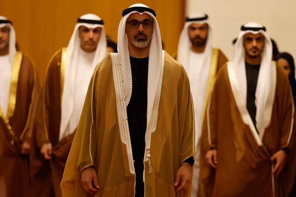 阿布達比王儲卡里德（Crown Prince Sheikh Khaled bin Mohammed）訪問北京。（美聯社）