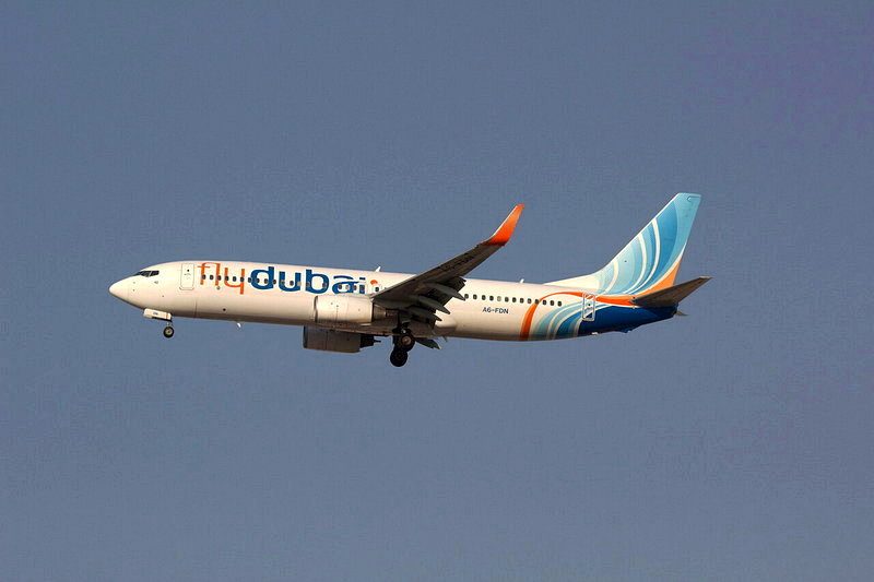 一架杜拜航空客機2014年在杜拜上空，非當事客機。路透